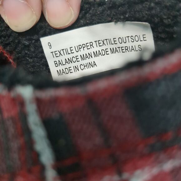 Blowfish Slip On Red and Black Buffalo Check Sneakers 9 - Picture 4 of 5